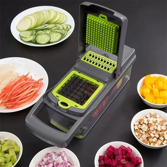 Cortador de Legumes 16 em 1 Multifuncional com Coletor