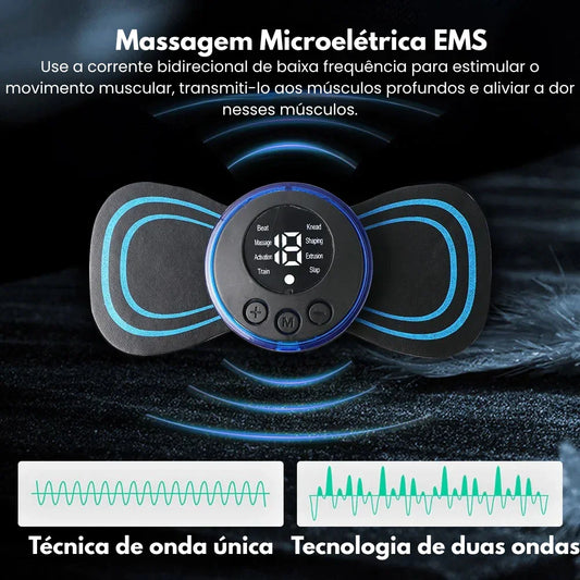Massageador Inteligente EMS – Leve, Potente e Alivia a Dor em Minutos!