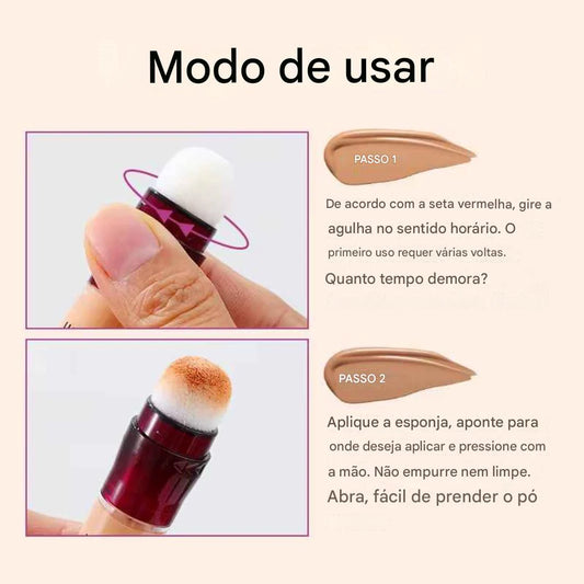 Corretivo Líquido com Esponja – Cobertura Impecável e Hidratação de Longa Duração